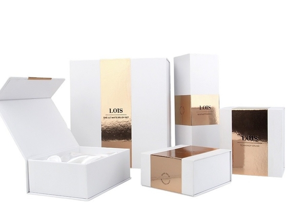 Boîte en carton de papier d'Eco de timbre d'aluminium de boîte de couleur cosmétique de luxe chaude de Pantone
