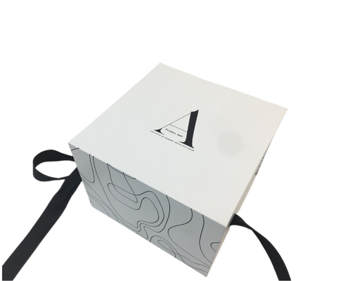 Emballage d'oeufs fileté de boîte-cadeau de Noël de graffiti de pli de double ouverture de ruban demi