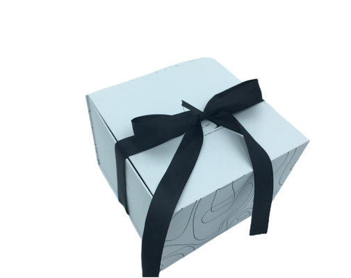 Emballage d'oeufs fileté de boîte-cadeau de Noël de graffiti de pli de double ouverture de ruban demi