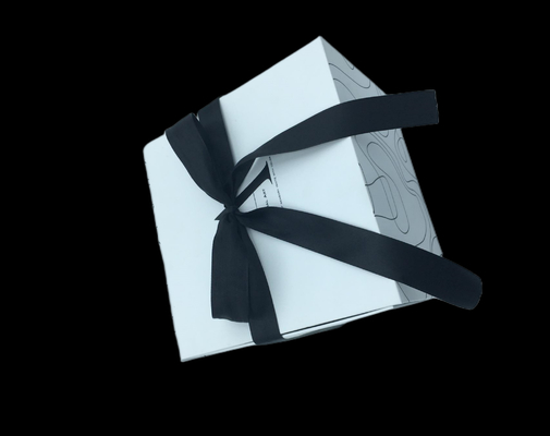 Emballage d'oeufs fileté de boîte-cadeau de Noël de graffiti de pli de double ouverture de ruban demi