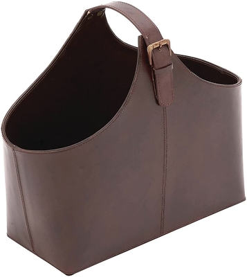 Boîte de rangement en cuir de cadeau de panier de main pour le vin/articles divers/cadeau