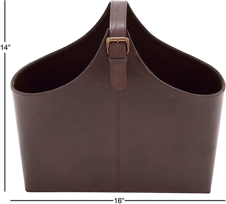 Boîte de rangement en cuir de cadeau de panier de main pour le vin/articles divers/cadeau