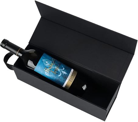 Boîtes de Champagne Magnetic Closure Collapsible Wine de boisson alcoolisée avec le couvercle et la poignée