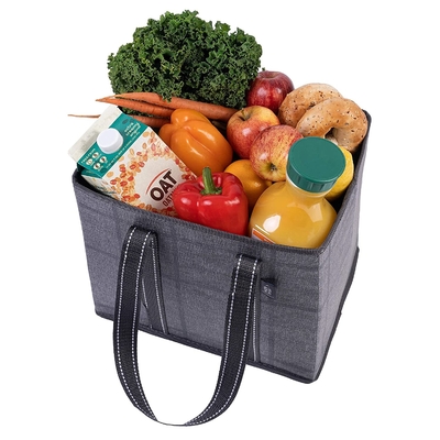 Sac d'épicerie réutilisable pliable de Tote Shopping Bag Hard Bottom
