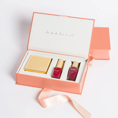 Boîte faite sur commande d'emballage de parfum d'huile essentielle de soins de la peau de logo de boîtes cosmétiques de luxe d'emballage