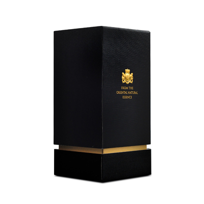 Logo adapté aux besoins du client par boîte de empaquetage de parfum de cosmétique noir vide de carton