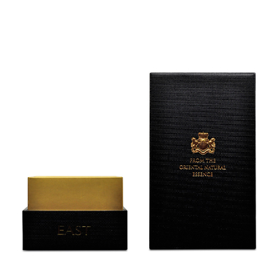 Logo adapté aux besoins du client par boîte de empaquetage de parfum de cosmétique noir vide de carton