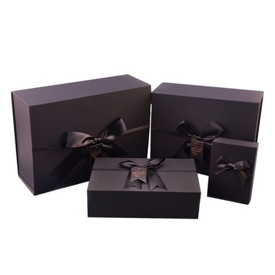 Boîte-cadeau cosmétique de paquet de boîte de boutique blanche cosmétique de luxe faite sur commande de noir
