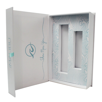 L'OEM de style de livre adaptent la boîte aux besoins du client de papier cosmétique d'impression avec Logo Gold Stamping
