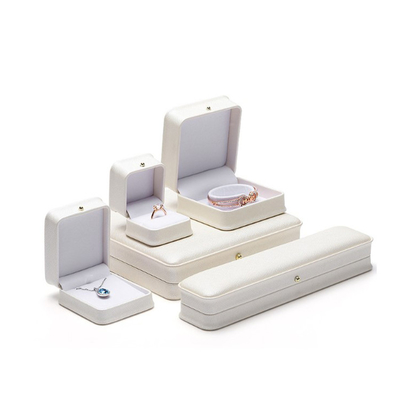 Boîte de rangement bleue en acier magnifique de Ring Leather Gift Box Jewelry