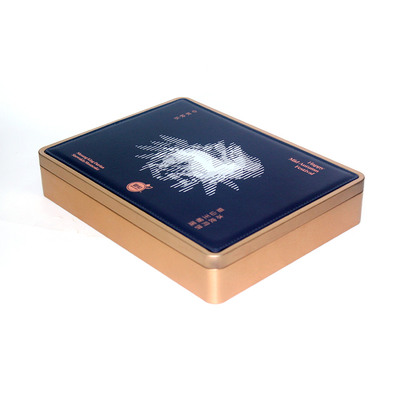 Le métal extérieur en cuir de luxe met en boîte le Mooncake de nourriture de biscuit de boîte d'emballage de cadeau
