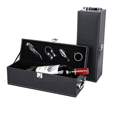 Emballage simple en cuir de boîte à vin du boîte-cadeau 0.25mm d'unité centrale