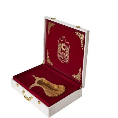 Boîte en cuir avancée de carton de paquet de cadeau de caisse de serrure de boîte-cadeau