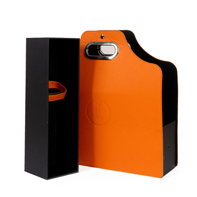 Cadeau de expédition Art Leather Gift Box Cardboard de bouteille du vin 6