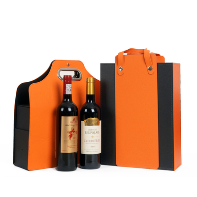 Cadeau de expédition Art Leather Gift Box Cardboard de bouteille du vin 6