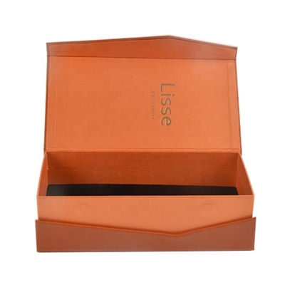 Boîte-cadeau de empaquetage d'unité centrale Flip Top Lid Cosmetic Perfume de paquet magnétique en cuir fait sur commande de papier