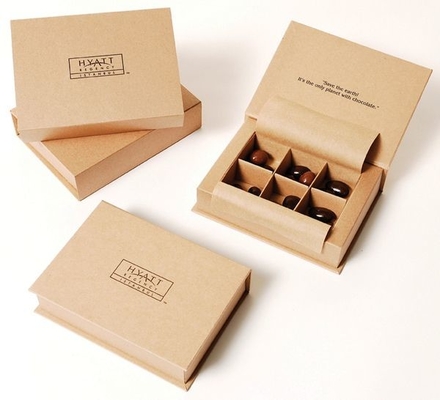 boîte de papier à chocolat de Papier d'emballage de boîte d'emballage de chocolat de 200x100x80mm avec le diviseur