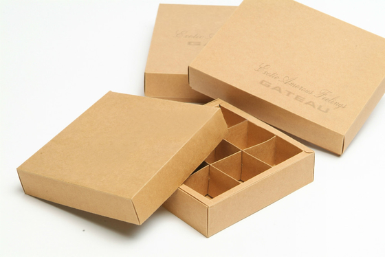 boîte de papier à chocolat de Papier d'emballage de boîte d'emballage de chocolat de 200x100x80mm avec le diviseur