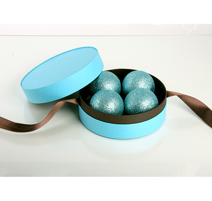 Tube de luxe de papier de carton empaquetant la boîte ronde à chocolat avec le couvercle
