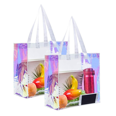 Les femmes voyagent plage le sac à provisions clair qu'olographe de PVC d'emballage imperméabilisent transparent