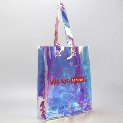 PVC transparent Tote Bag de Holograhicp Tote Shopping Bag Laser Clear