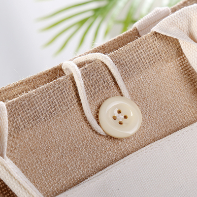 Logo adapté aux besoins du client par sac de jute de Tote Bag Eco Friendly Reusable de toile de jute de plage