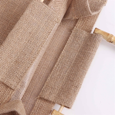 Poignée en bambou de achat réutilisable de Tote Bag Jute Tote Bag de toile de jute