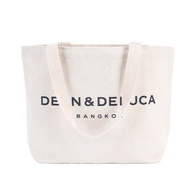 Toile réutilisable organique simple Tote Bag With Pocket de coton de sac à provisions