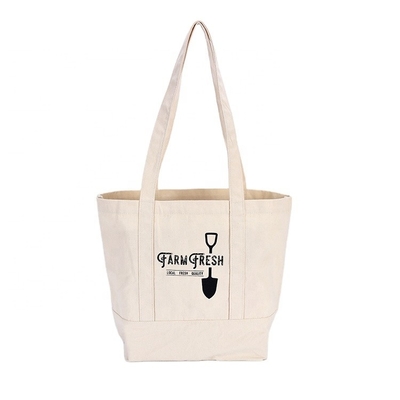Sac de Tote Bags Pure Cotton Canvas des femmes d'épaule de plage avec le logo imprimé