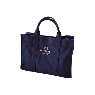 les sacs à main de la toile de coton de 12oz 16oz de tissu des femmes épaisses de coton ont imprimé le logo