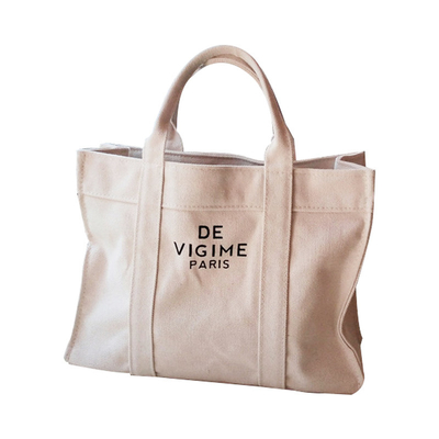les sacs à main de la toile de coton de 12oz 16oz de tissu des femmes épaisses de coton ont imprimé le logo