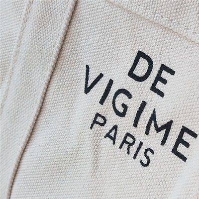 les sacs à main de la toile de coton de 12oz 16oz de tissu des femmes épaisses de coton ont imprimé le logo
