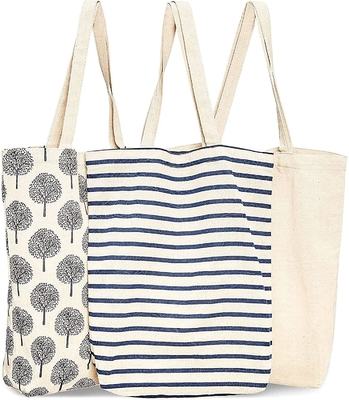 Tissu de toile de coton Tote Bags réutilisable pour l'épicier, pouces des achats 15x16.5