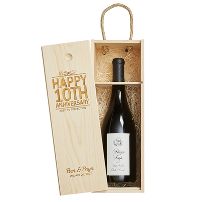 Boîte en bois à vin de 2 bouteilles avec le boîte-cadeau de panier de Noël d'unité d'entreposage en caisse de couvercle