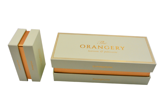 Deux morceaux faits sur commande de couvercle et luxe bas de boîte-cadeau de Macaron de carton