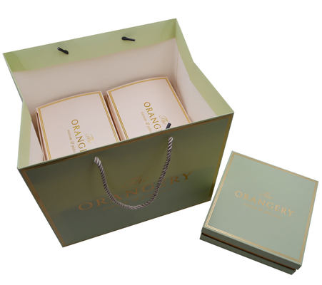 Deux morceaux faits sur commande de couvercle et luxe bas de boîte-cadeau de Macaron de carton