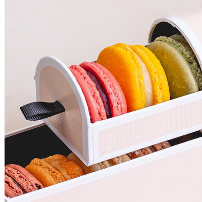 Coutume de carton de boîte-cadeau de Macaron de Noël de biscuits
