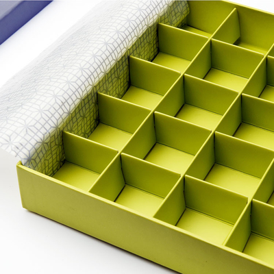 Boîte-cadeau de papier écologique Tray Lid Base de plastique de Macaron de sucrerie