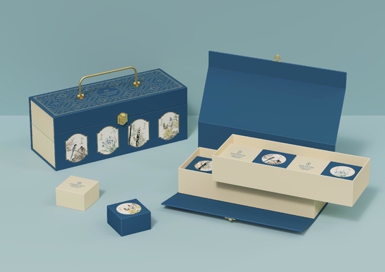 Bon prix Le bloc supérieur a importé l'hôtel de luxe de peau de vache de boîte-cadeau blanc superbe de chocolat en ligne