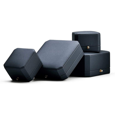 Bon prix Boîte de rangement bleue en acier magnifique de Ring Leather Gift Box Jewelry en ligne