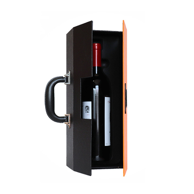 Bon prix Boîte en cuir à vin de cadeau d'unité centrale de valise de vin de Luxuery de bouteille d'emballage de cadeau rouge classique de la meilleure qualité en cuir de boîte en ligne