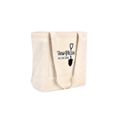 Bon prix Sac de Tote Bags Pure Cotton Canvas des femmes d'épaule de plage avec le logo imprimé en ligne