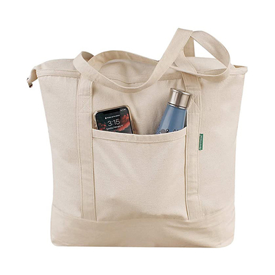Bon prix Logo imprimé de Tote Bag With Pocket Custom de toile de tirette en ligne