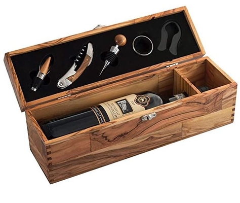Bon prix Boîte-cadeau en bois de mariage d'anniversaire pour le cadeau d'affaires de bouteilles de vin en ligne